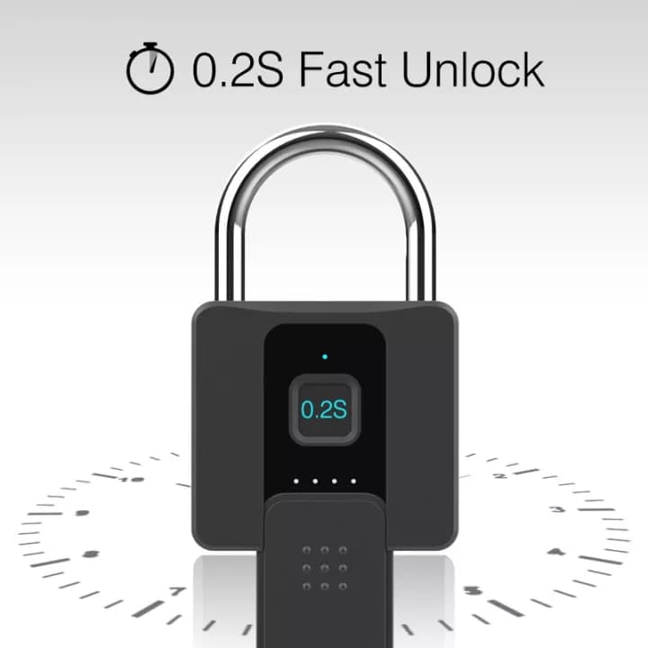 قفل اثر انگشتی smart padlock — تصویر ۴