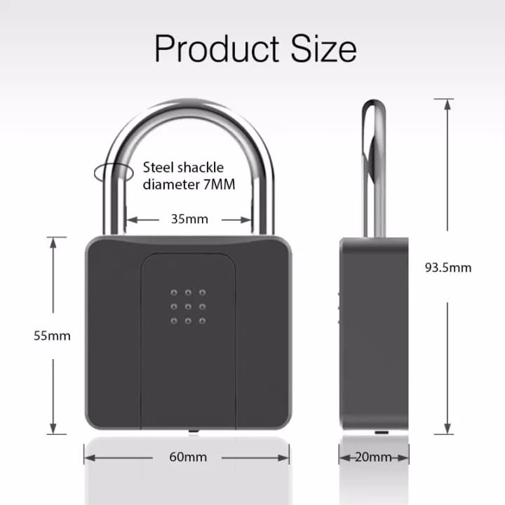 قفل اثر انگشتی smart padlock — تصویر ۵