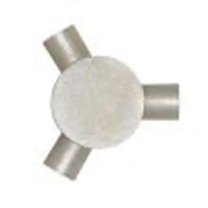 چراغ دکوراتیو سه طرفه گرد لوله بلند لنز محدب زمرد نور (رنگ سفارشی/3*1w) کد 3-122 — تصویر ۲