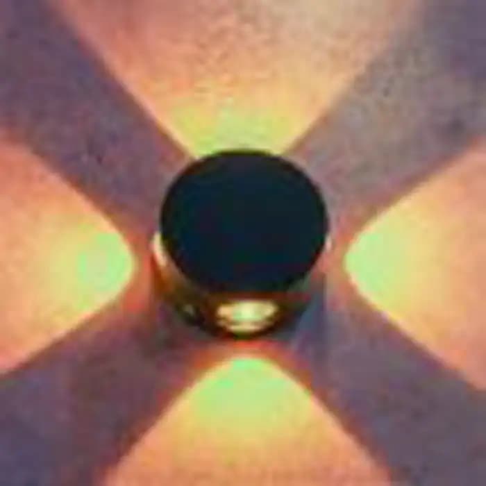 چراغ دکوراتیو چهار طرفه دایره با لنز محدب زمرد نور (رنگ پایه/4*1w) کد 4-115 — تصویر ۲