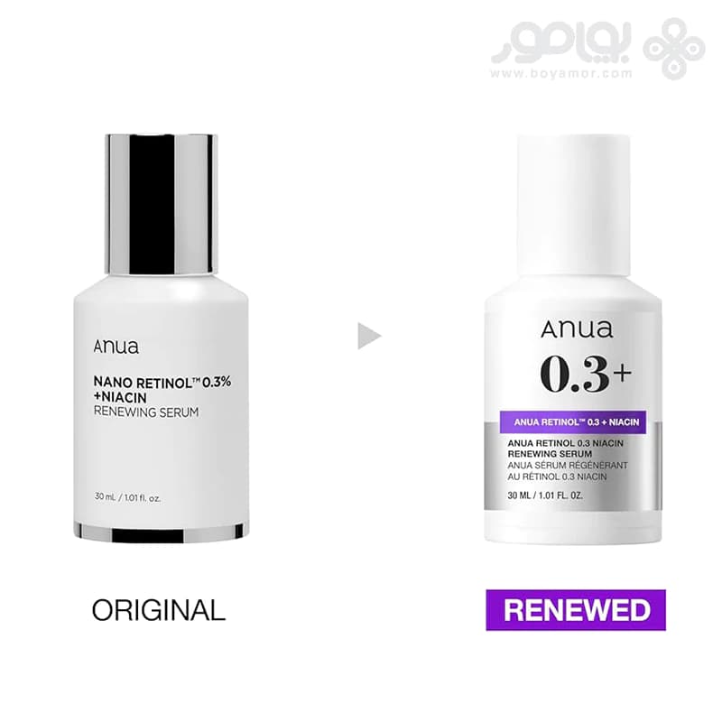 سرم ضد چروک آنوا مدل رتینول 0.3% و نیاسین حجم 30 میل — تصویر ۶