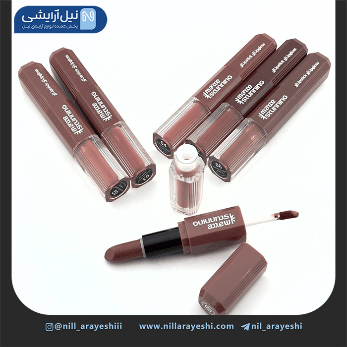 رژ لب مایع و جامد دو طرفه رومانتیک برد کد Rb285l — تصویر ۴