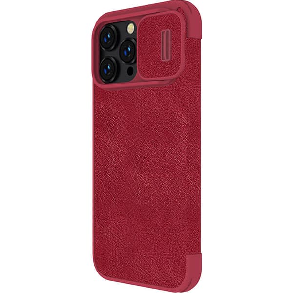 کیف چرمی گوشی اپل ایفون 14 پرو مکس مدل نیلکین Qin Pro — تصویر ۵
