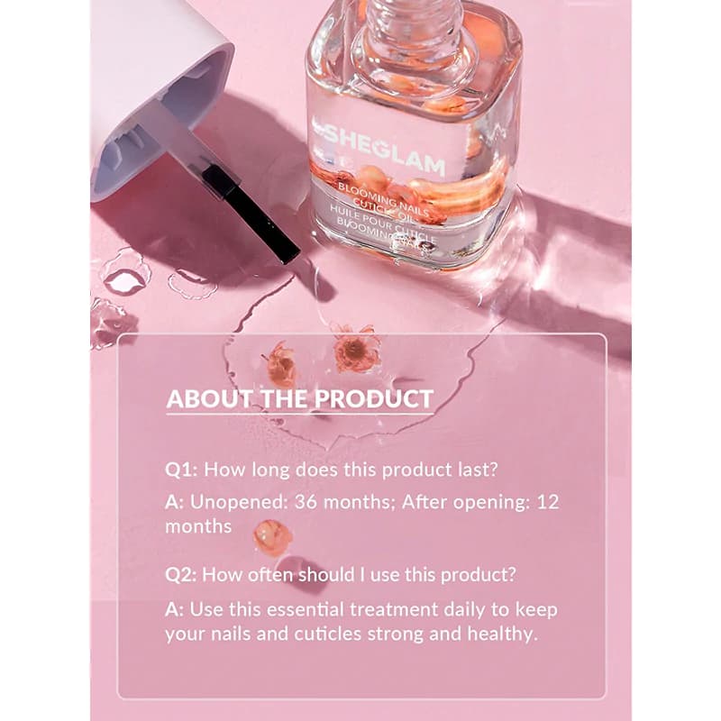 روغن تقویت کننده ناخن شیگلم مدل BLOOMING NAILS حجم 8 میل — تصویر ۲