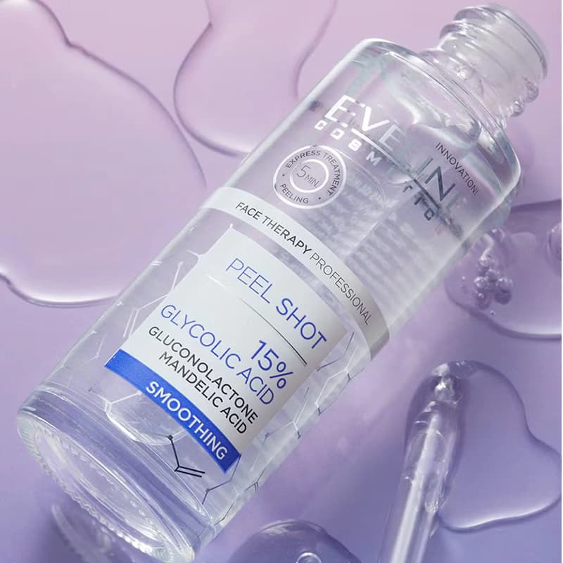 سرم لایه بردار و صاف کننده اولاین مدل گلیکولیک اسید 15% حجم 30 میل — تصویر ۳