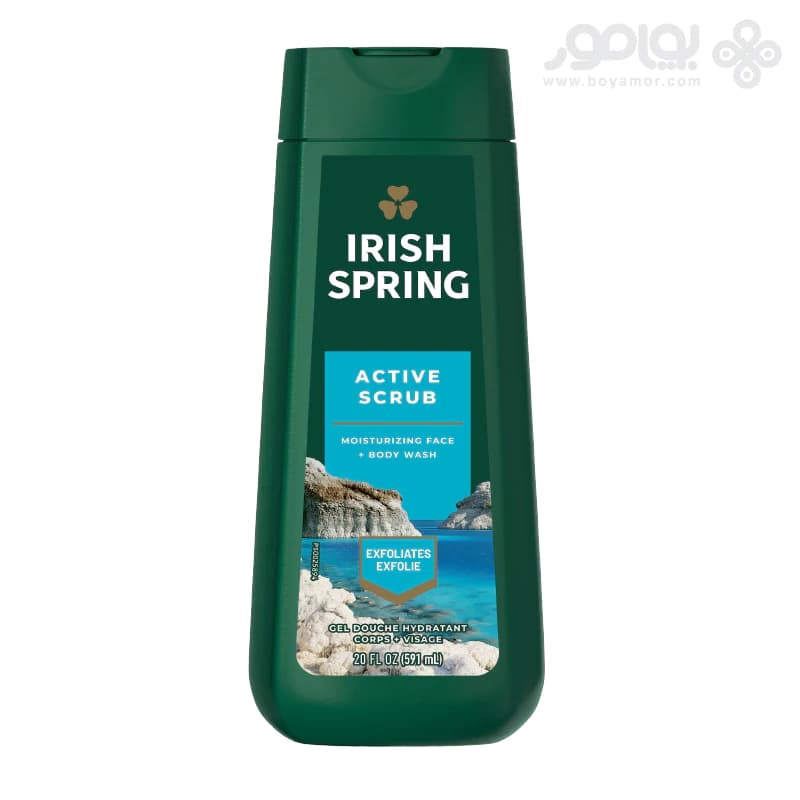 شامپو بدن و صورت آیریش اسپرینگ مدل ACTIVE SCRUB حجم 591 میل