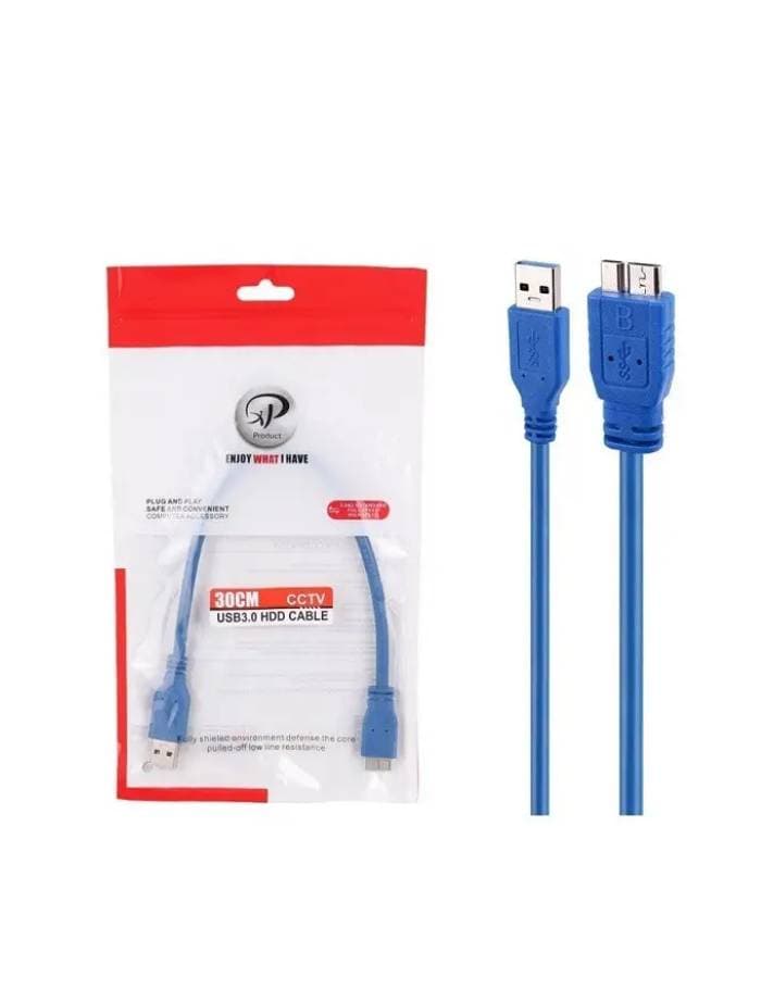 کابل هارد USB 3.0 به Micro-B مدل AV22 – مناسب DVR و هارد اکسترنال، 30 سانتی‌متر