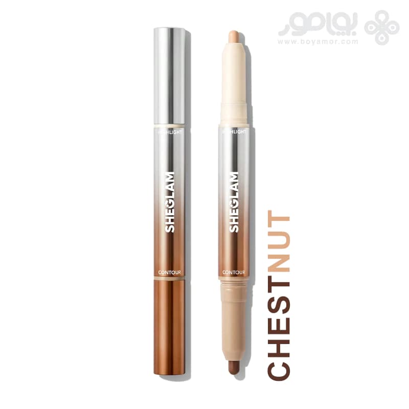 کانتور و هایلایتر قلمی دو طرفه شیگلم رنگ CHESTNUT