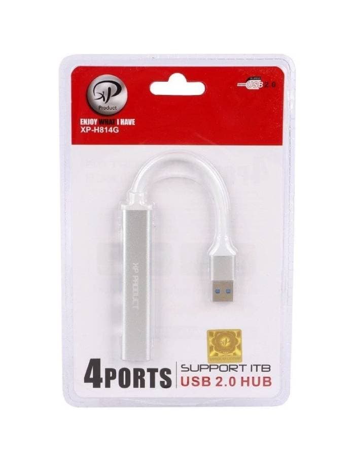 هاب ۴ پورت USB 2.0 برند XP مدل XP-H814M – اتصال سریع و پایدار — تصویر ۲