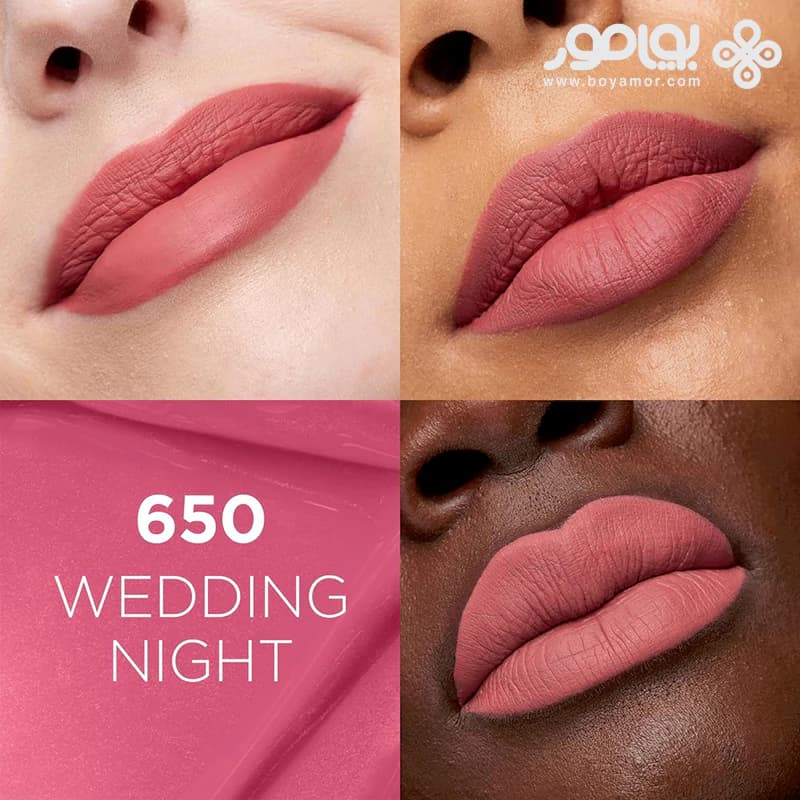 رژ لب مایع مات لورال سری INFALLIBLE شماره 650 رنگ WEDDING NIGHT — تصویر ۲