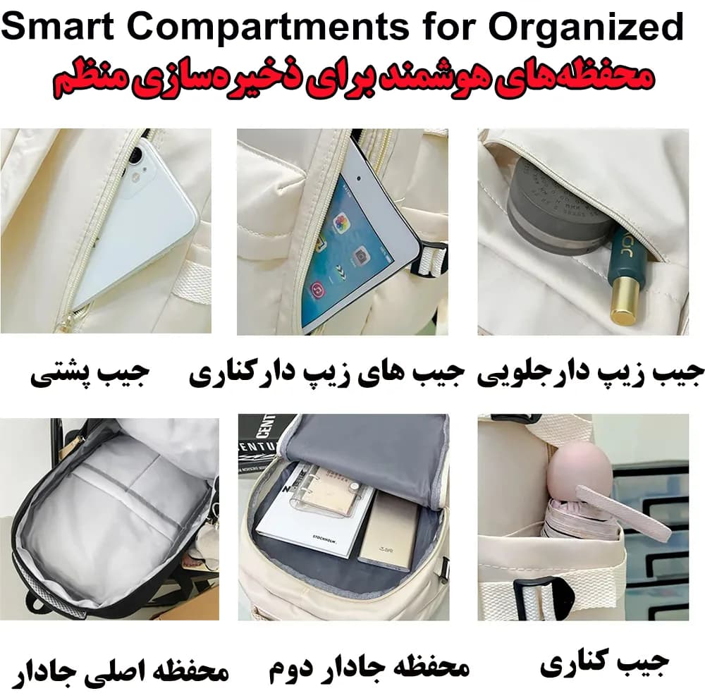 کوله پشتی مدل 9009 — تصویر ۷