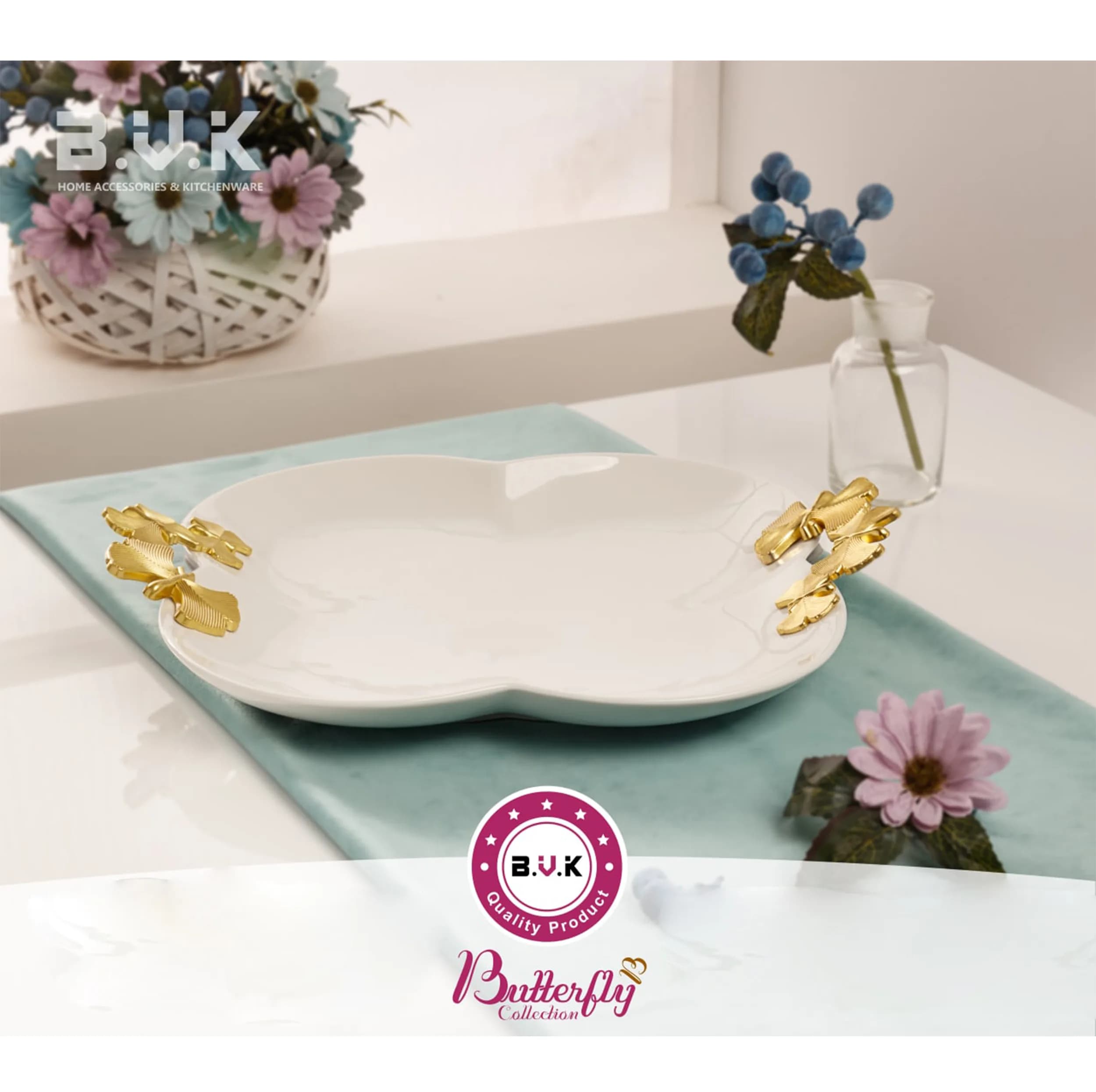 شیرینی خوری بی.وی.کی طرح Butterfly کد 672224 — تصویر ۵