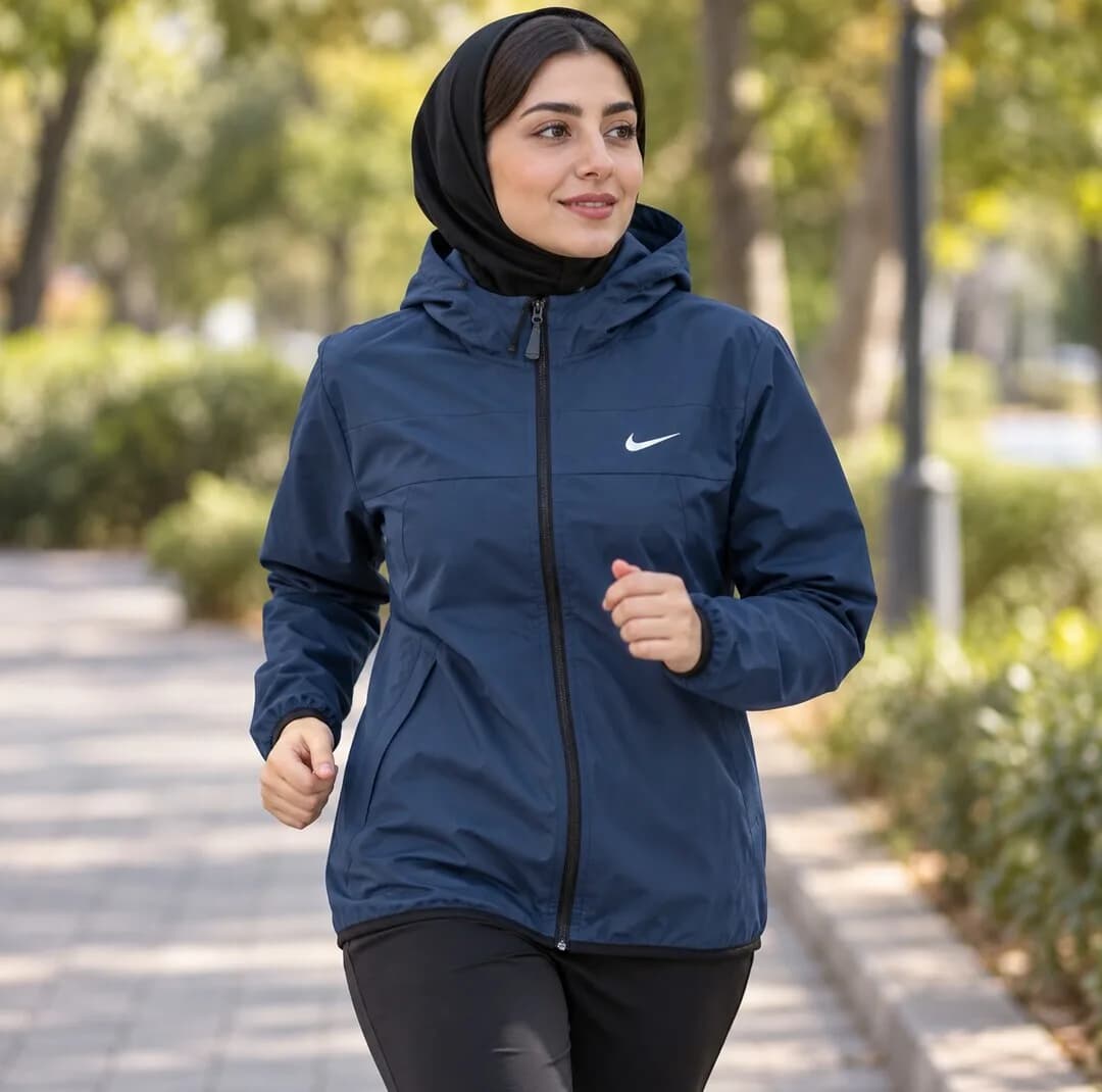 بادگیر ورزشی زنانه مدل کلاه‌دار ضدآب — تصویر ۷
