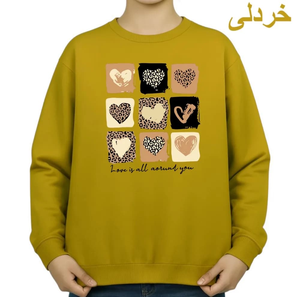 سویشرت زنانه مدل قلب پلنگی کد v3 — تصویر ۸