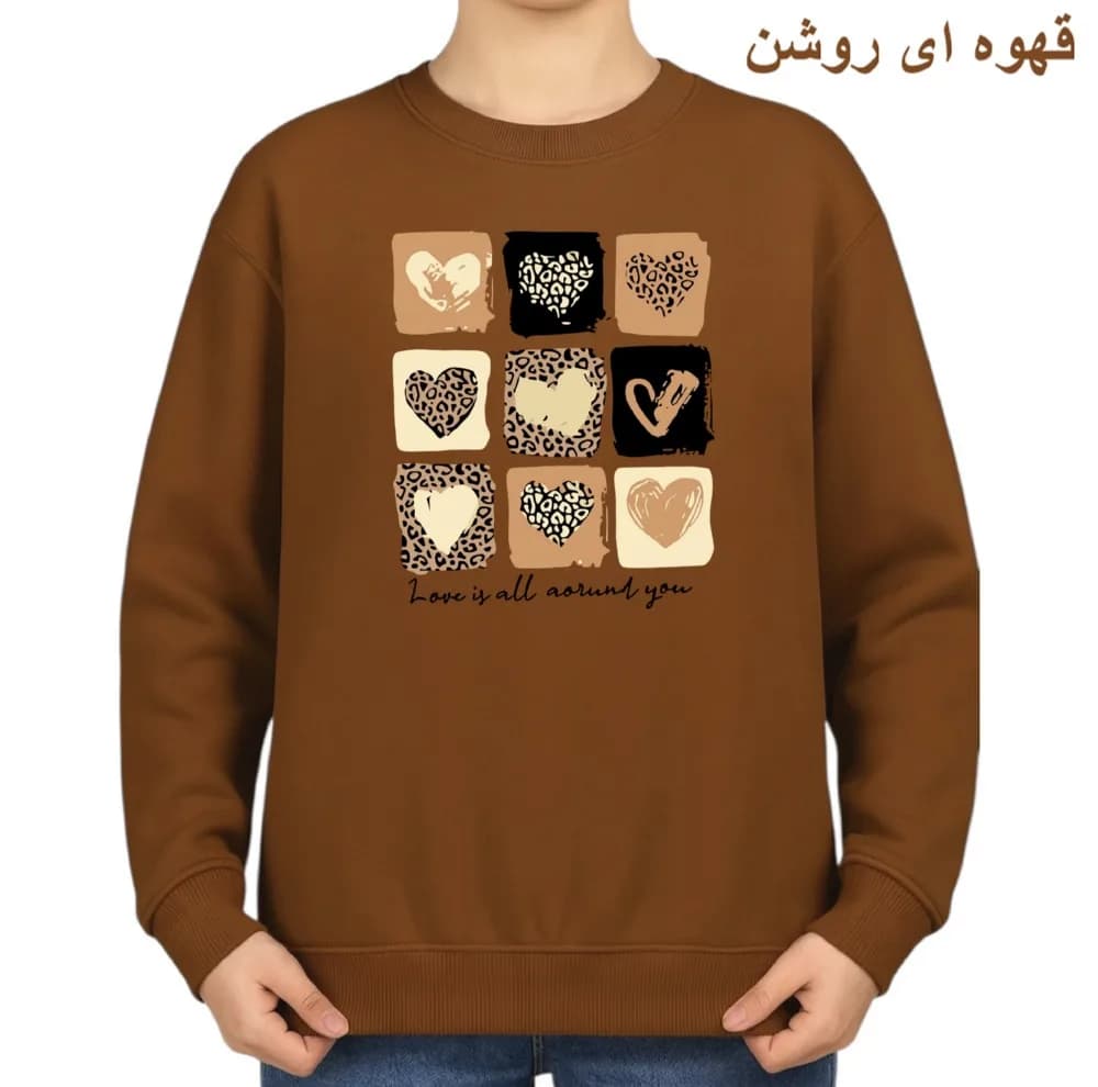 سویشرت زنانه مدل قلب پلنگی کد v3 — تصویر ۷