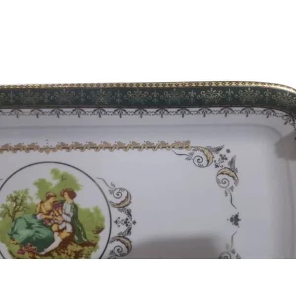 ظرف سرو شیرینی چینی پردیس کاشان مدل دسته دار — تصویر ۴