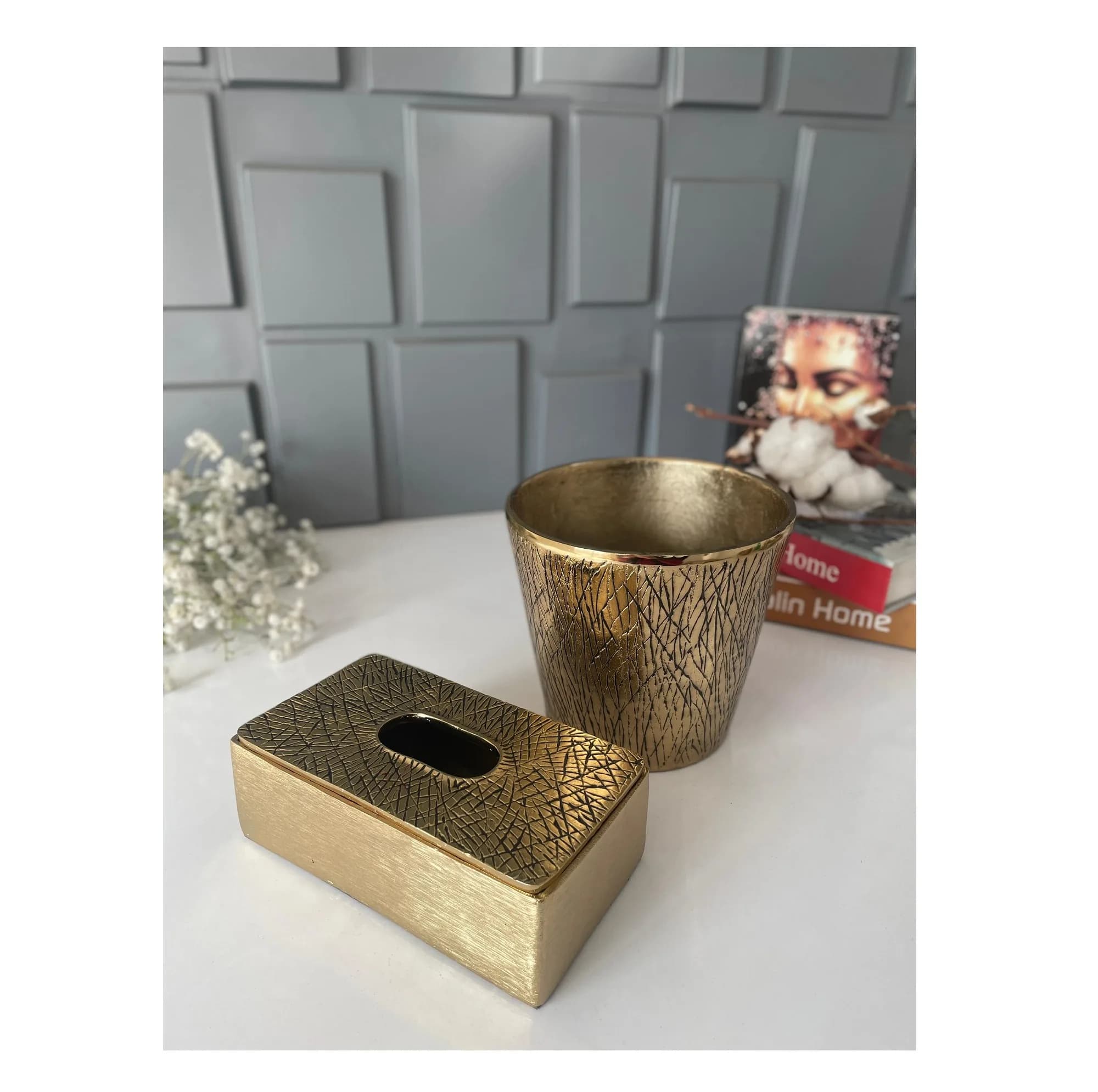 جای دستمال کاغذی مدل آلومینیوم طرح لاویز — تصویر ۳