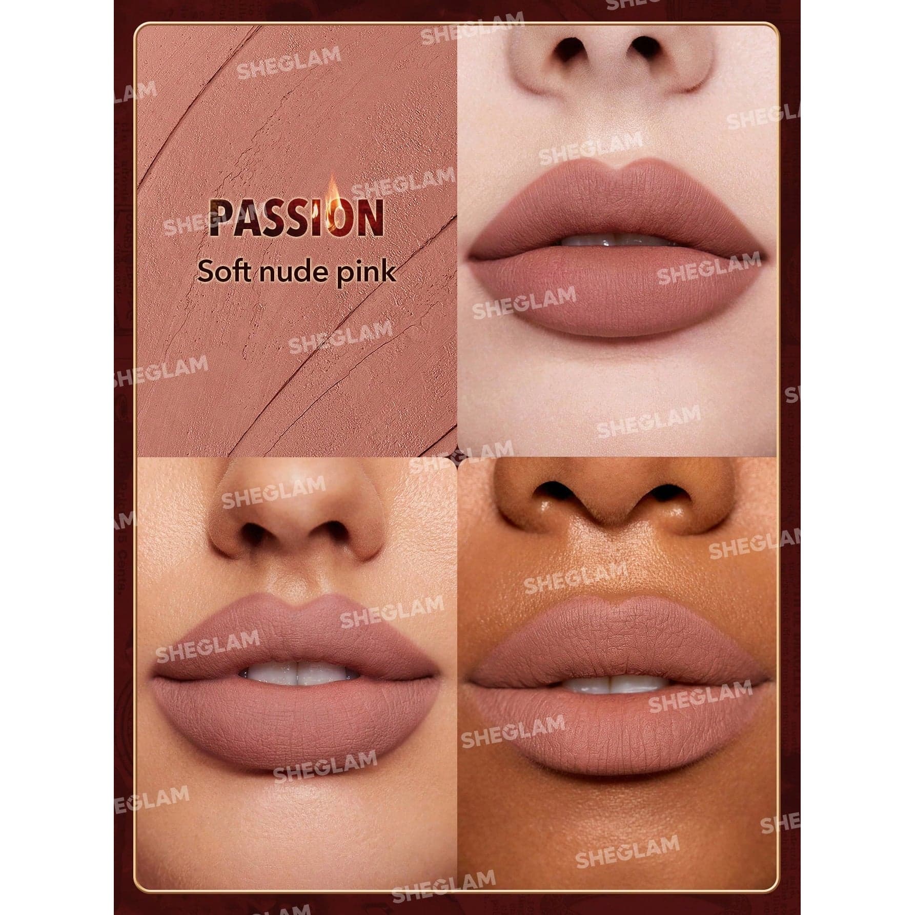 رژ لب جامد کالکشن امبر رز شیگلم Passion — تصویر ۳