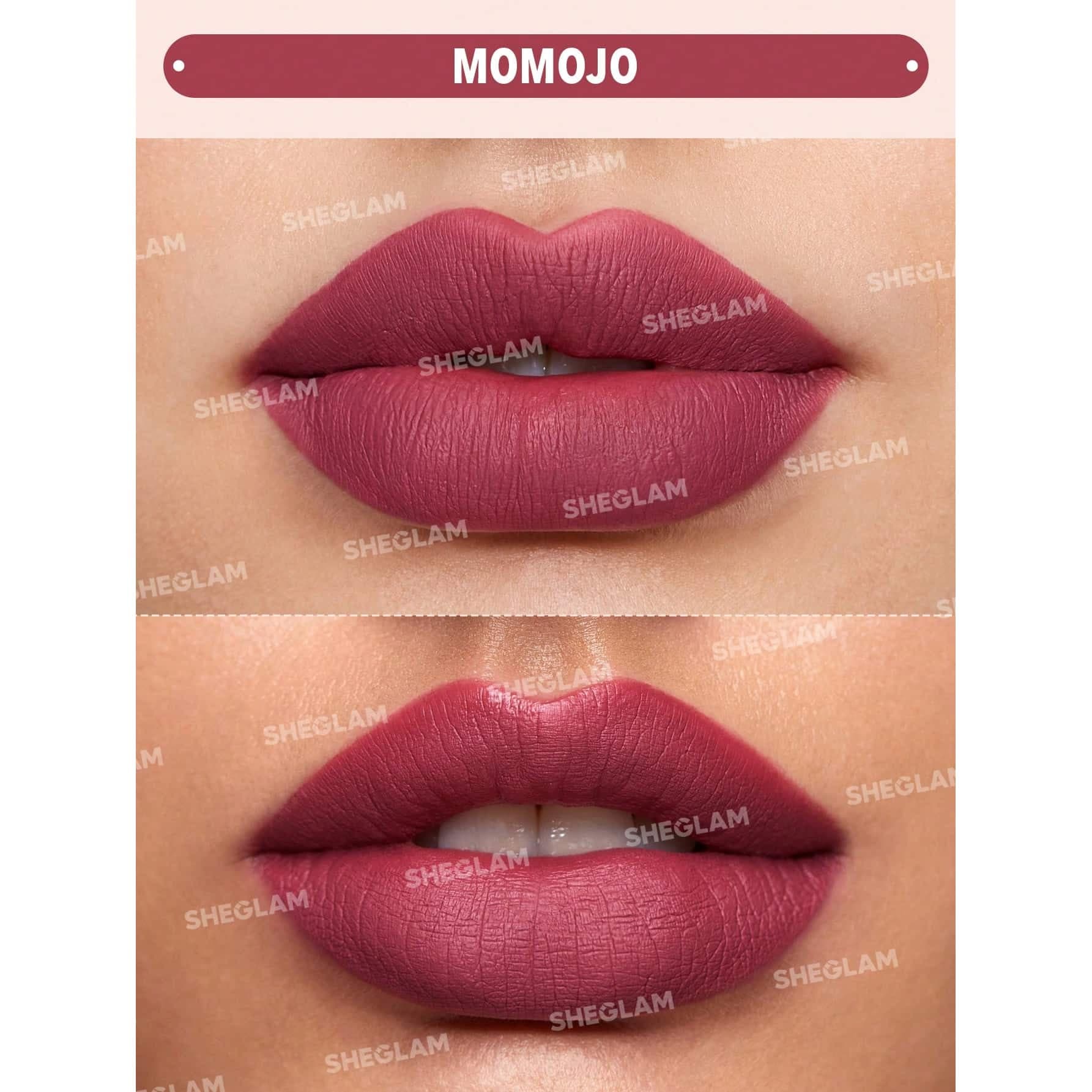 رژ لب مایع مات شیگلم رنگ MOMOJO — تصویر ۲