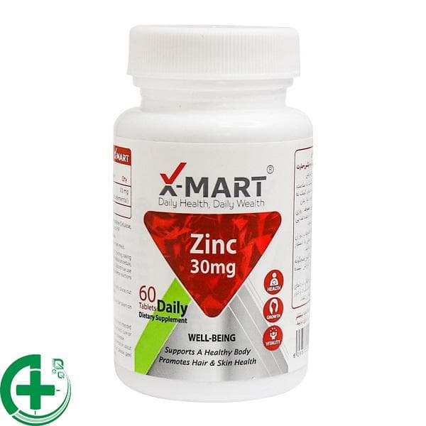 قرص زینک 30 میل | Zinc 30 mg X Mart