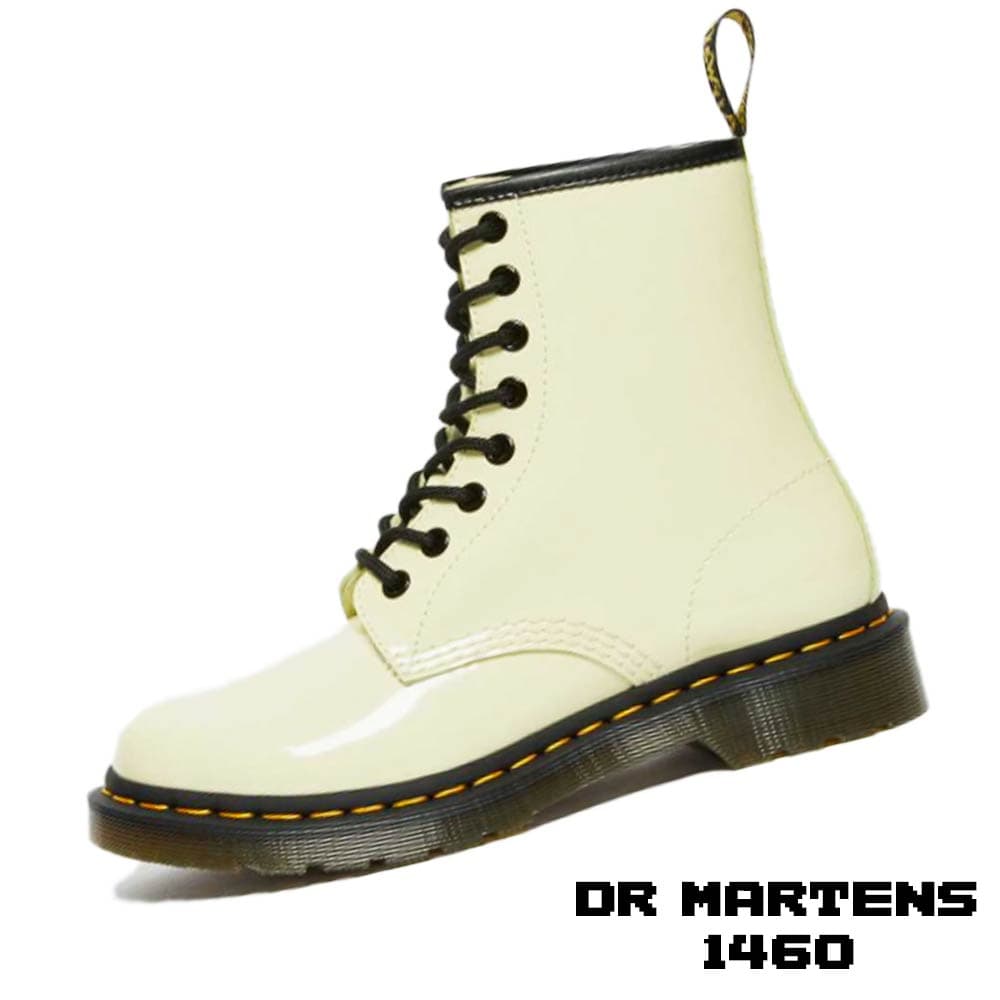 بوت دکتر مارتنز مدل 1460 زنانه کرم طرح دار Dr. Martens 1460 TOILE CREAM