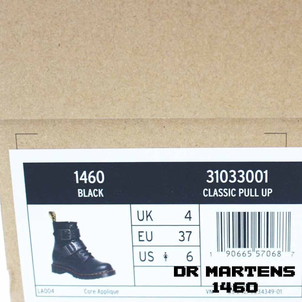 بوت دکتر مارتنز مدل 1460 زنانه سگک دار مشکی Dr. Martens 1460 Buckle Pull Up Black — تصویر ۸