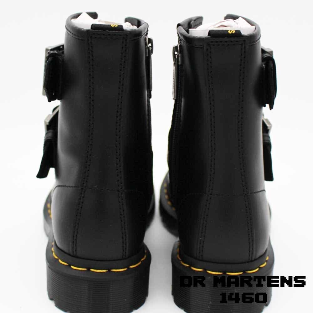 بوت دکتر مارتنز مدل 1460 زنانه سگک دار مشکی Dr. Martens 1460 Buckle Pull Up Black — تصویر ۶
