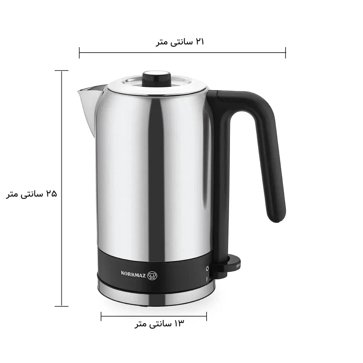 کتری برقی 1960 وات 1.6 لیتر استیل مات تریا کرکماز 473 — تصویر ۳