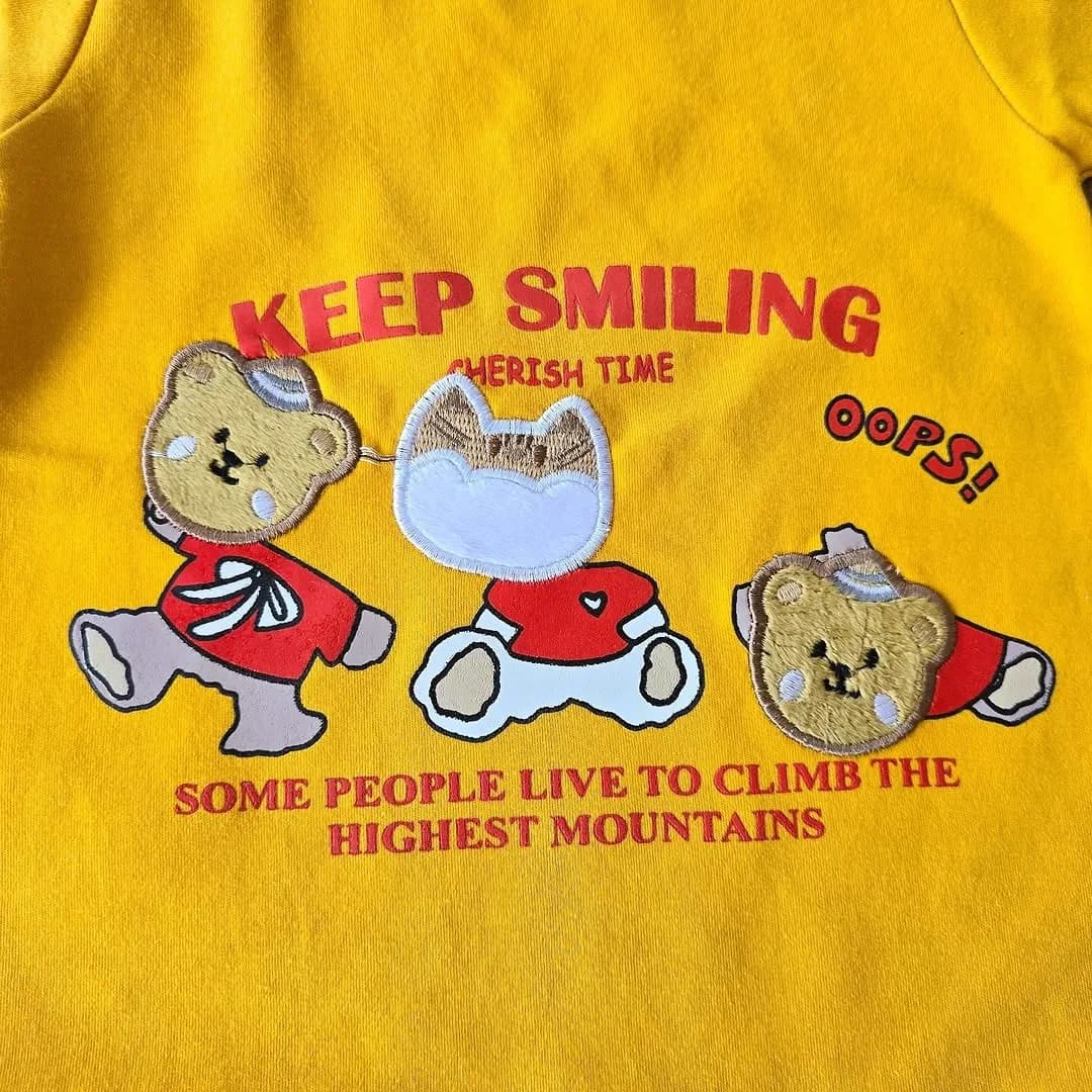 رامپر گلدوزی keep smiling کد 4399 — تصویر ۴