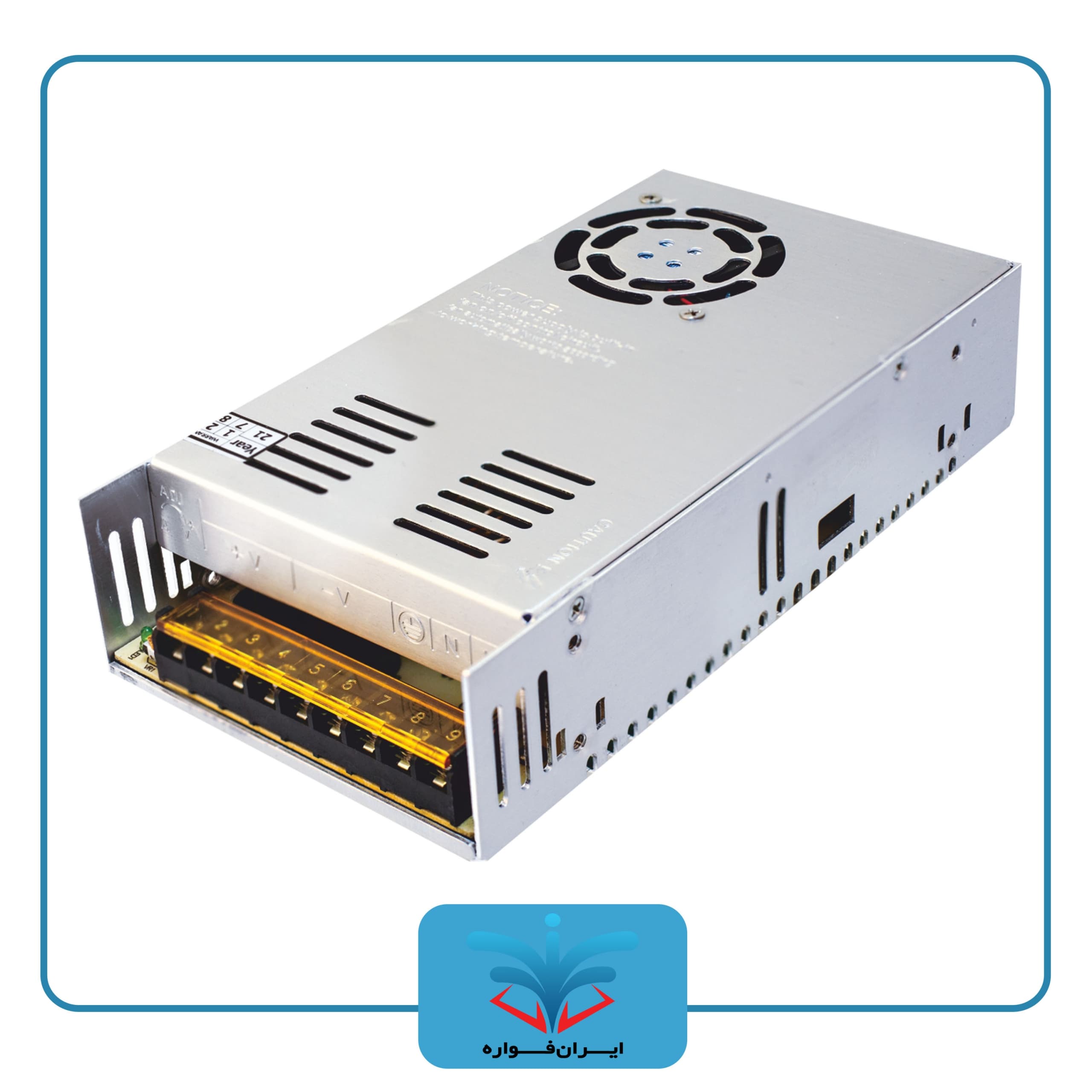 منبع تغذیه سوئیچینگ 12 ولت 30 آمپر ایزوله برند EMAX (یکسال گارانتی)