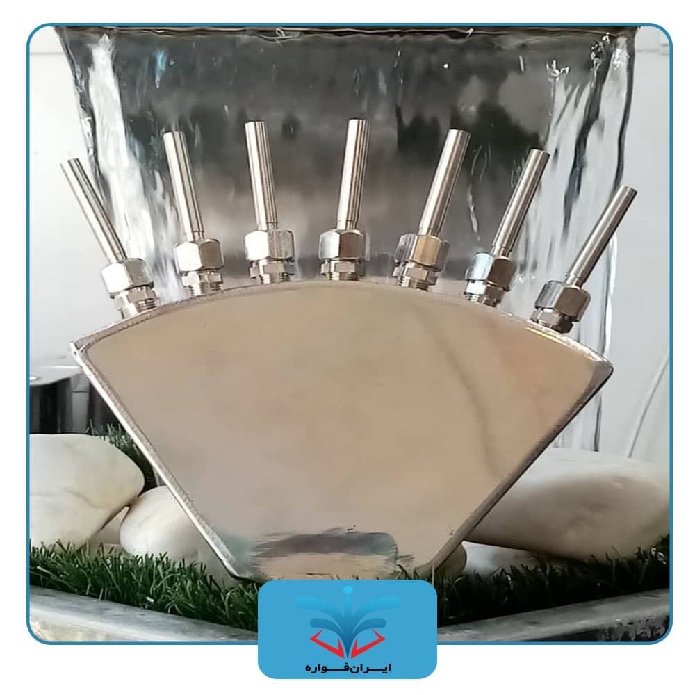 فواره پنجه ای استیل شیردار