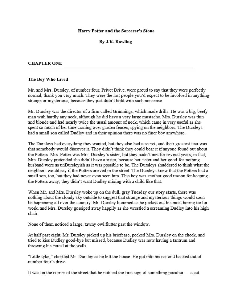 کتاب هری پاتر و سنگ جادو (Harry Potter and the Sorcerer’s Stone) اثر جی. کی. رولینگ نسخه PDF انگلیسی — تصویر ۳