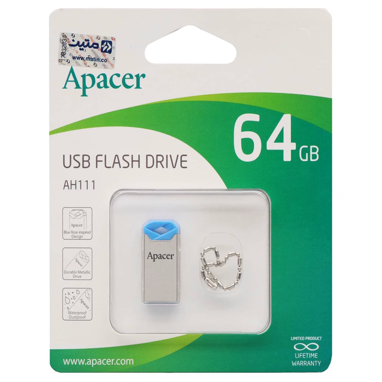 فلش مموری USB2.0 اپیسر مدل AH111 به ظرفیت 64 گیگ — تصویر ۲