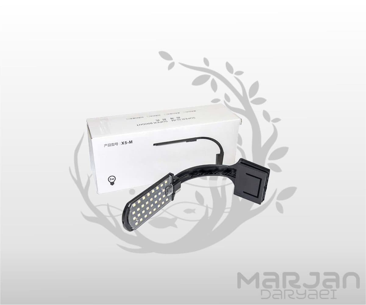 نور ال ای دی آکواریوم گیره ای XRمدل X5m-5W