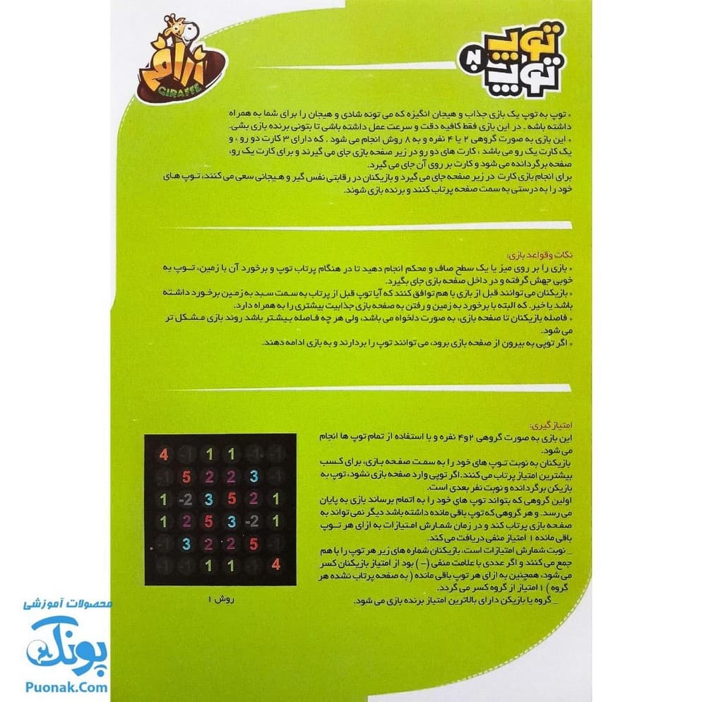 بازی فکری توپ به توپ زرافه — تصویر ۴