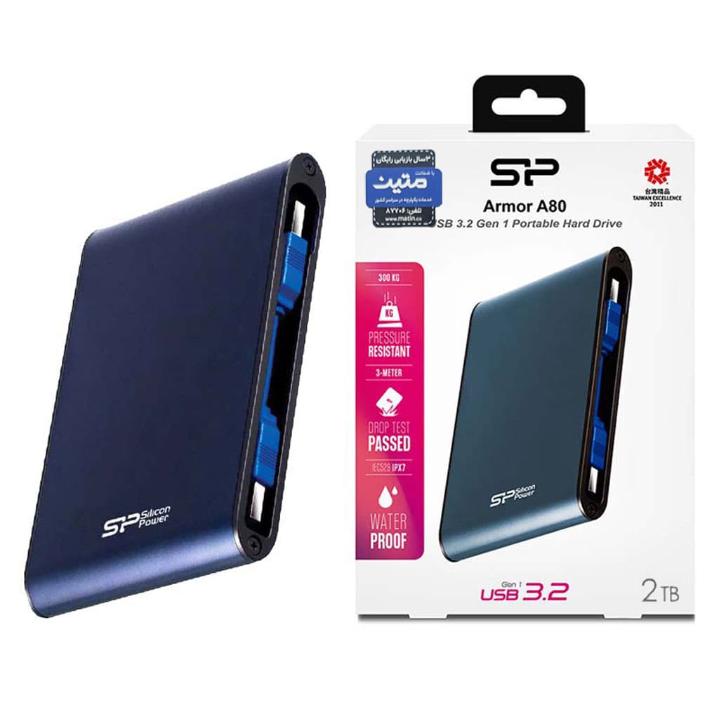 هارد EXT Silicon Power A80 2TB USB3.2 2.5 -متین