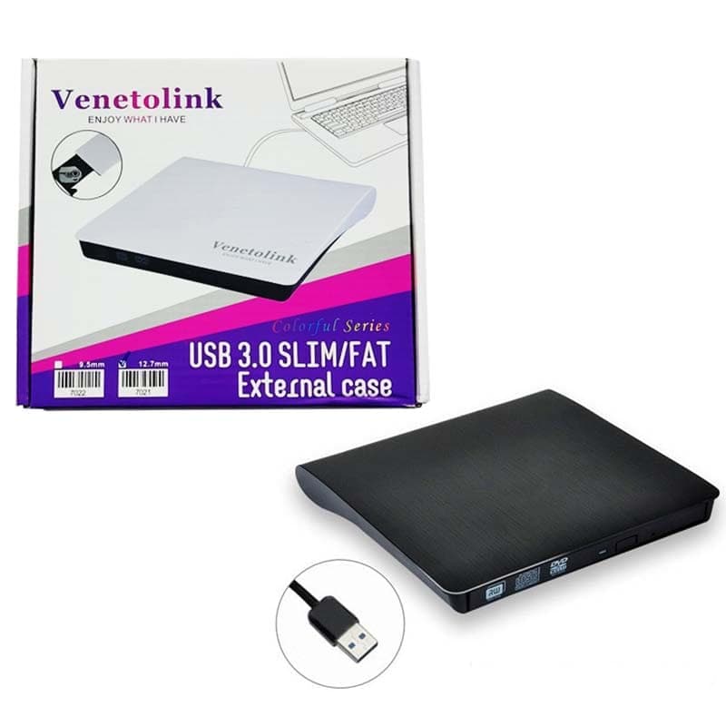 باکس ضخیم DVD رایتر اینترنال به اکسترنال ونتولینک USB3 12/7mm