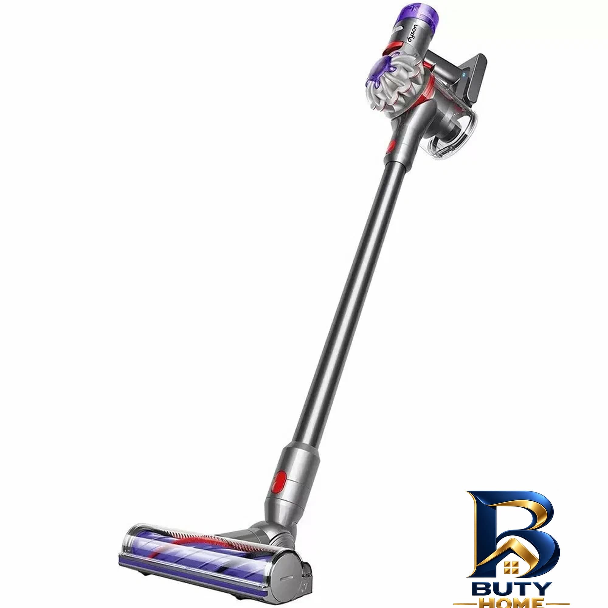 جارو شارژی عصایی دایسون مدل V۸ Absolute با مکش قدرتمند تا ۴۰ دقیقه، فیلتر HEPA قابل شست وشو و تخلیه بهداشتی مخزن اصل — تصویر ۲