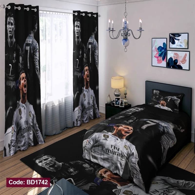 ست کامل ژورنالی روتختی چاپی پسرانه طرح رونالدو کد bd1742 (پس کرایه)