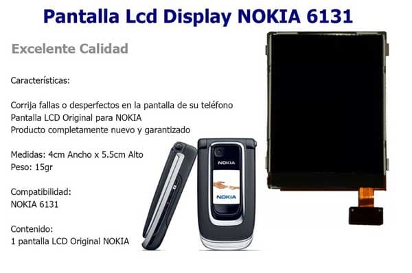 ال سی دی موبایل نوکیا Nokia 6131 — تصویر ۳