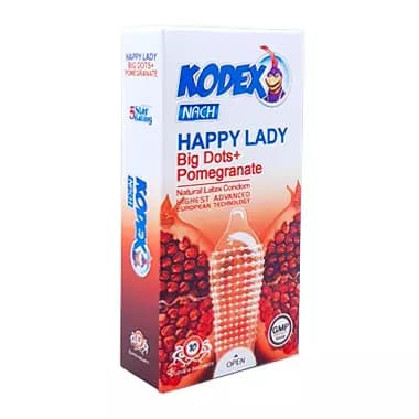 کاندوم Happy lady Big dots + Pomegranate ناچ کدکس