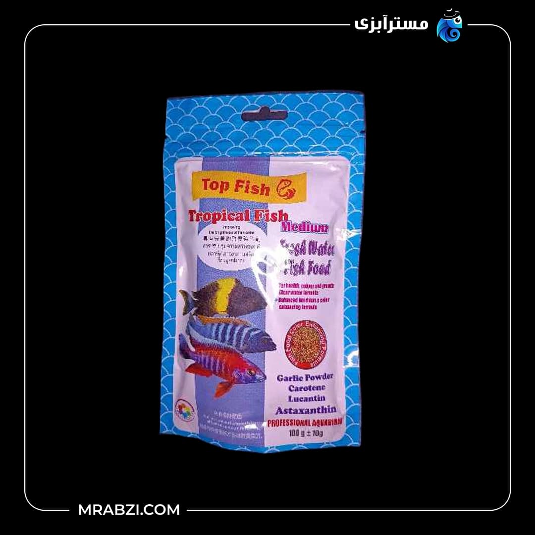 غذا ماهی تاپ فیش مدل Tropical fish وزن 50 گرم