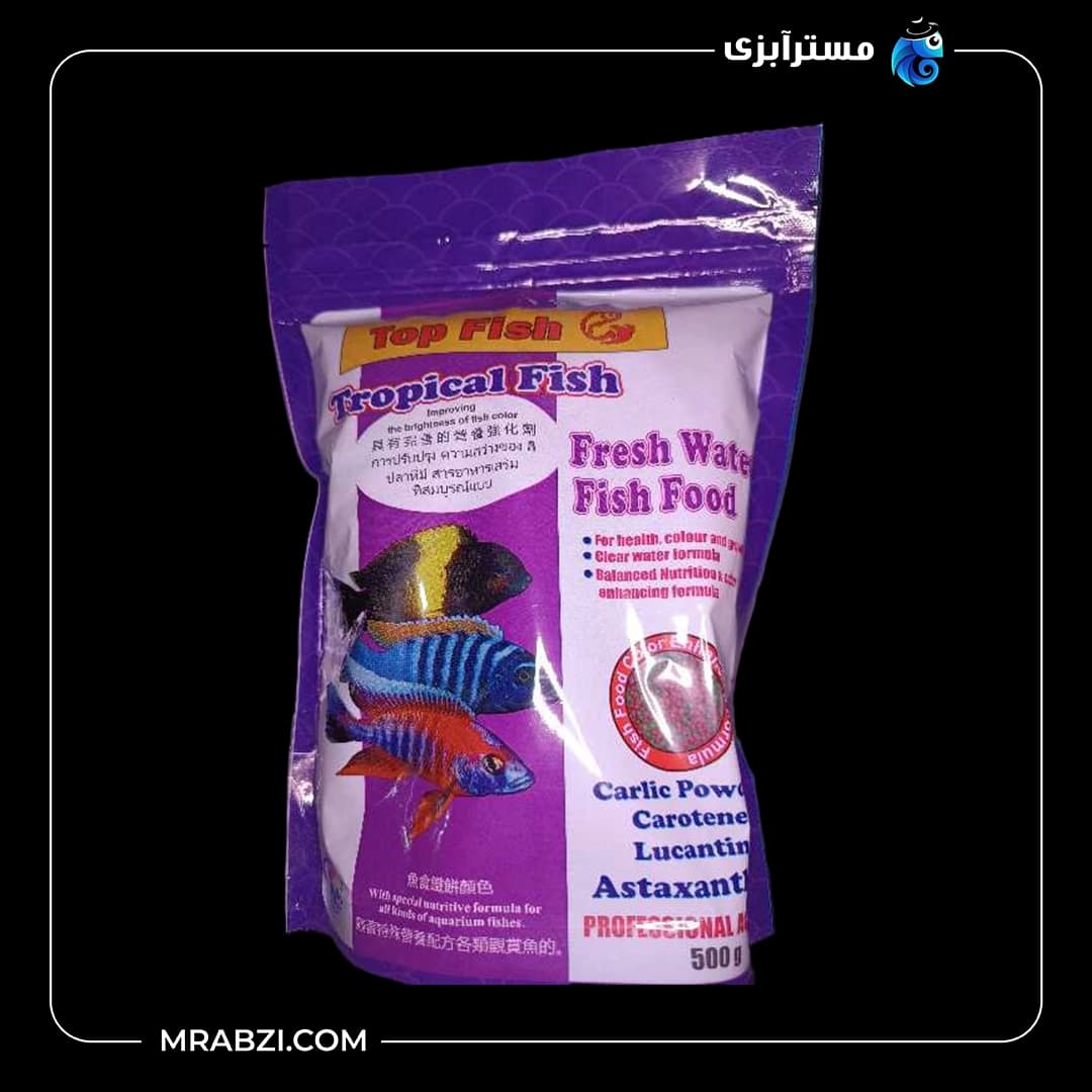 غذا ماهی تاپ فیش مدل Tropical FISH وزن 100 گرم