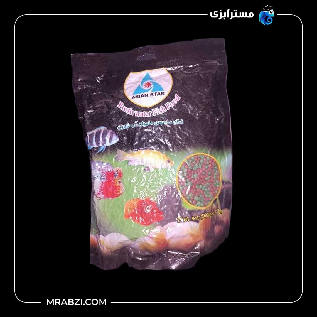 غذای خشک ماهی آسیان استار وزن 500 گرم