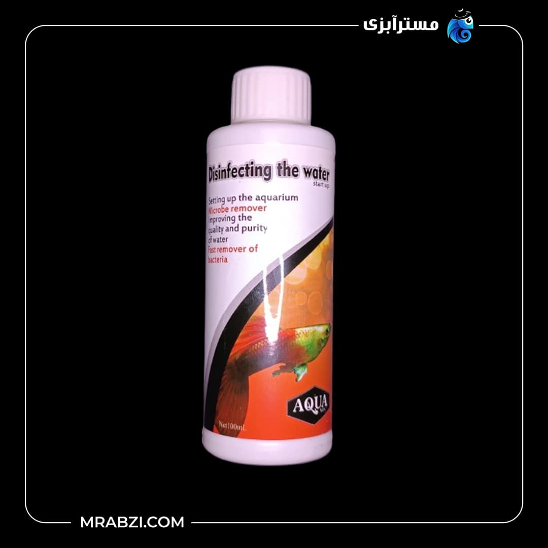 ضدعفونی کننده آب آکواریوم بی رنگ آکوا – حجم 100 میلی لیتر