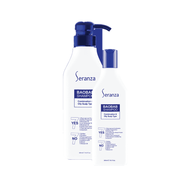 شامپو بدون سولفات بائوباب سرانزا مناسب پوست چرب