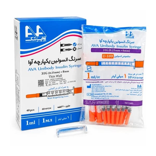 سرنگ انسولین یکپارچه آوا – بسته 40 عددی — تصویر ۴