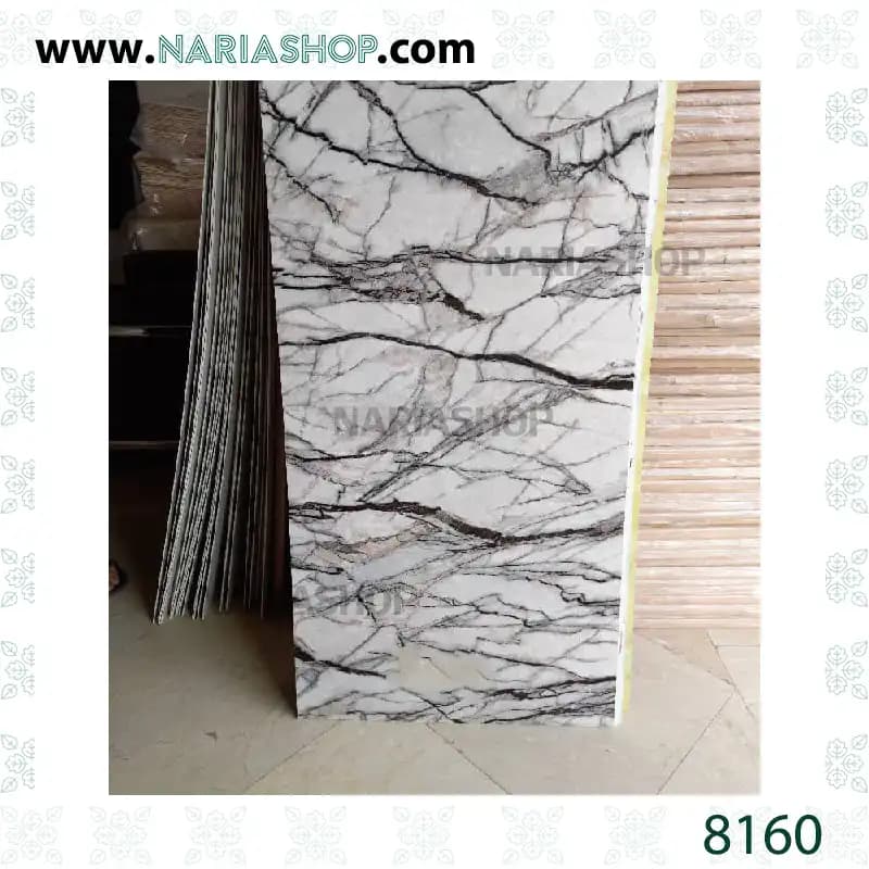 ماربل شیت رنگ سفید مشکی کد 8160