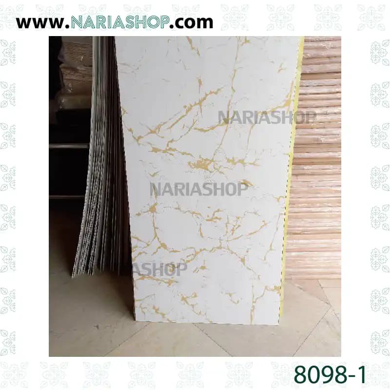 ماربل شیت رنگ سفید طلایی کد 1-8098