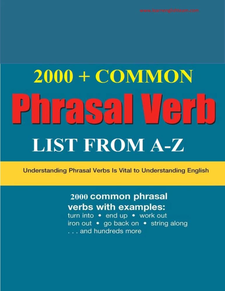 کتاب ۲۰۰۰ فعل عبارتی رایج از A تا Z نسخه PDF انگلیسی